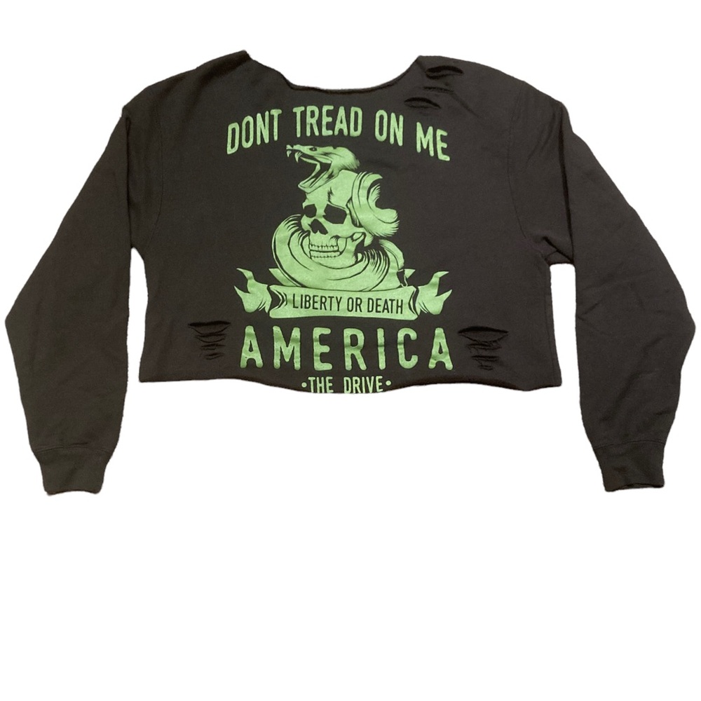 TDC Wide Neck Crop Sweater Medium